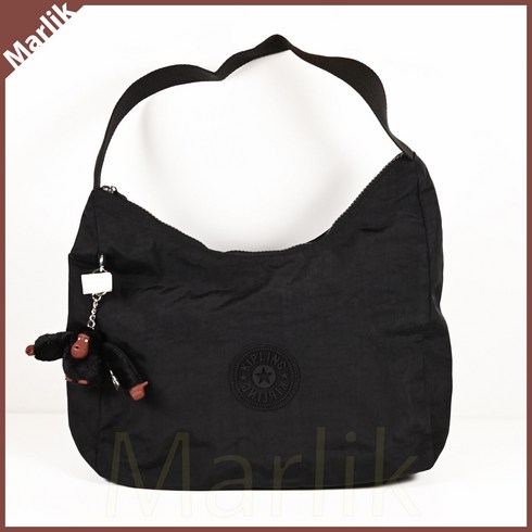 몽키숄더가격 - Kipling Isidora Shoulder Bag KI9290 Black Tonal with Monkey Keychain NEW 847260