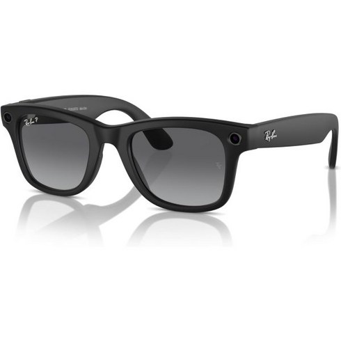 레이반 메타 헤드라이너표준 스마트 안경 샤이니 블랙 편광 G15 그린, Polarized_Matte Black / Polari, Wayfarer Large, 1개