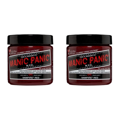 매닉패닉 헤어 컬러 염색 뱀파이어 레드 118ml 2팩 MANIC PANIC, 2개