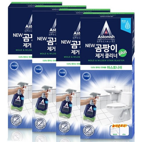 아스토니쉬 NEW 곰팡이 제거 클리너 plus, 750ml, 4개