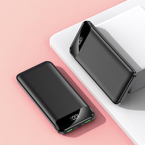 데보코 대용량 고속충전 LED 잔량표시 보조배터리 PD 22.5W, 10000mAh, 블랙