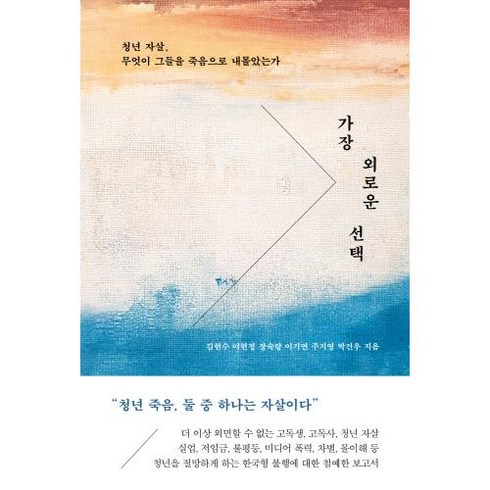 외로운것들에지지않으려면 - 가장 외로운 선택-청년 자살 무엇이 그들을 죽음으로 내몰았는가, 김현수,이현정,장숙랑,이기연,주지영,박건우, 북하우스