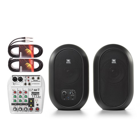 JBL 104BT 블루투스스피커 모니터스피커 1조/ DRP-1A/ LCTA-3M 2개, 블랙