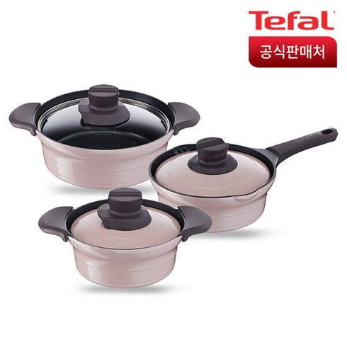 테팔 트레져 IH 인덕션 냄비3종세트(뚝배기18cm+라면20cm+전골24cm)