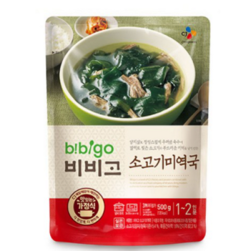 비비고 소고기 미역국 500g 9개, 12개