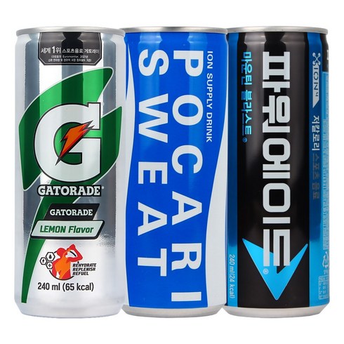 2023년 가성비 최고 이온음료 - 파워에이드 240ml &게토레이 240ml &포카리스웨트 245ml X 각10개(총30개), 1세트