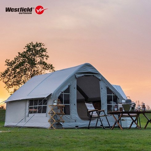 2023년 가성비 최고 에어텐트 - Westfield Outdoor 웨스트필드 에어텐트 10평 일체형, 385*260*200cm, 아이보리, 8인용(385x260x200cm)