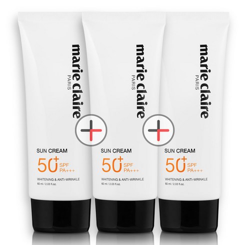 마리끌레르 데일리 선케어 선크림 SPF50+ PA+++ 썬크림, 3개, 60ml