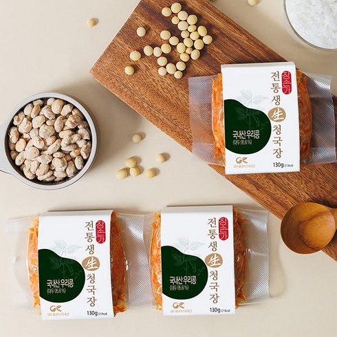 태인명장 장손가 전통 생청국장 130g x 8팩, 1