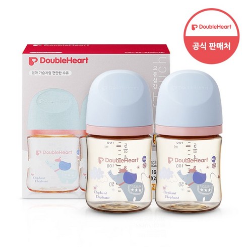 더블하트 모유실감 3세대 트윈팩 160ml 꿈꾸는코끼리, 1개