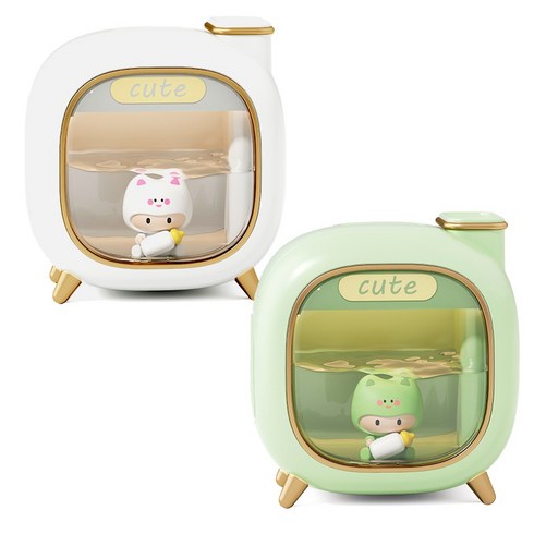 2023년 가성비 최고 젬코가습기 미니가습기 - 휴대용 무선 듀얼 미니 가습기 UNH500D, 그린