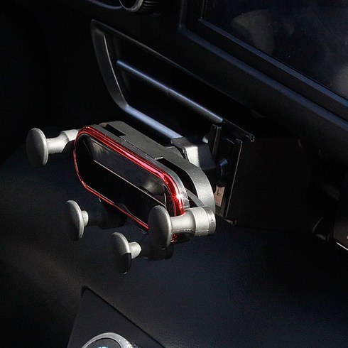 아반떼N 핸드폰 거치대 홀더 호환 용품, 실버, 1개