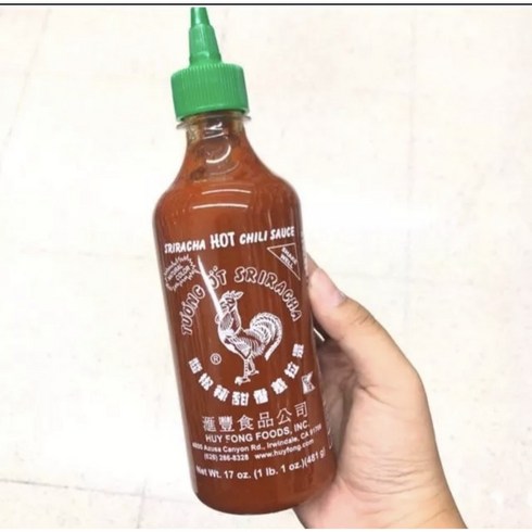 2023년 가성비 최고 후이펑스리라차소스 - 후이펑 스리라차 핫 칠리소스 481g /Huy Fong Foods Sriracha Hot chili Sauce, 1개