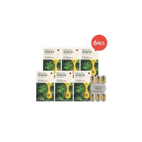 비엘 6박스 황금오일 캐나다 대마종자유 6개월분, 30캡슐, 6개