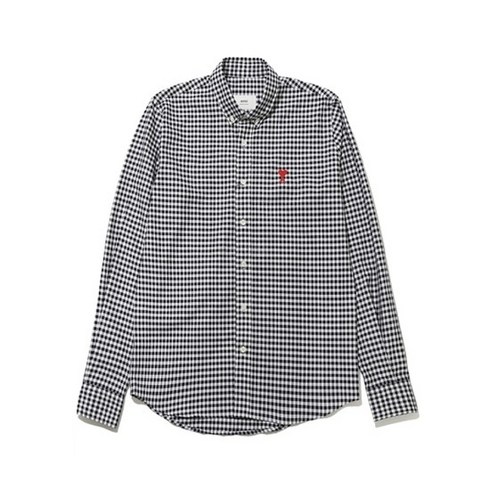 23SS AMI 아미 하트 로고 체크 셔츠 3color HSH113 CO0023