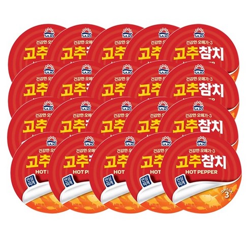 사조 안심 고추참치, 85g, 20개