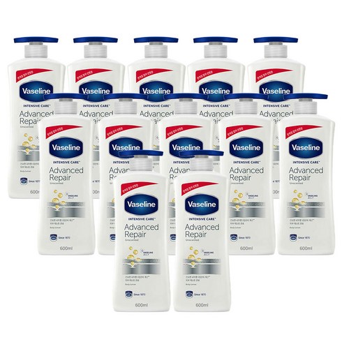 바세린 인텐시브 케어 어드밴스드 리페어 바디 로션 600ml, 12개