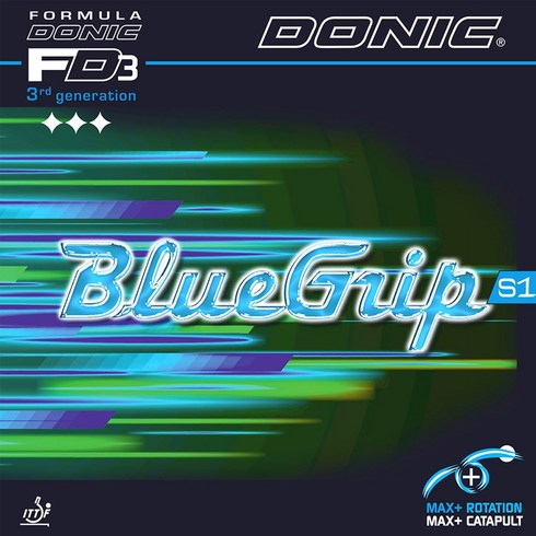 [DONIC] 도닉 블루그립 S1 (BLUE GRIP S1) - 탁구러버, 레드