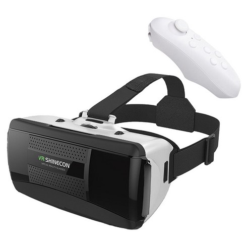 새싹리빙 VR 기기 브이알 기계 게임 G06 + 블루투스 컨트롤러 세트, VR-G06