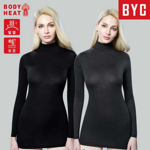 2023년 가성비 최고 보디히트터틀넥긴팔 - BYC 보디히트 여성 터틀넥 긴팔
