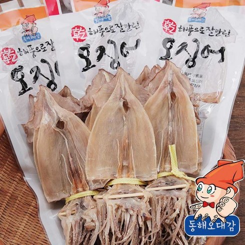 마른오징어  50g x 10마리 - 구룡포 동해오대감 동해 해풍에 말린 마른오징어 건오징어 진공포장 40g 50g 술안주 간식, 40gx2마리(5팩), 1개