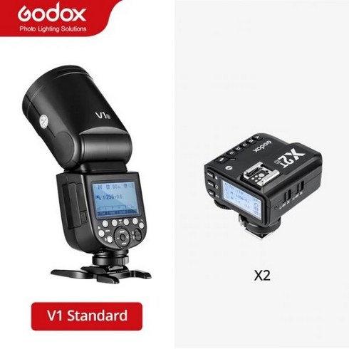 고독스 Godox V1 플래시 V1C V1N V1S V1F V1O TTL 1/8000s HSS 스피드 라이트 X2TC/N/S/F/O 트리거 포함 Canon 니콘 호환 Sony Fu, CHINA_V1 with X2T | for Canon