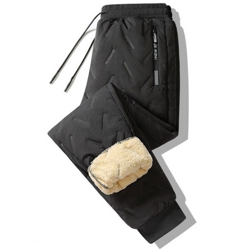 2023년 가성비 최고 패딩바지 - 차쿠 남성 패딩 방한 바지 털바지 조거팬츠 털기모 바지