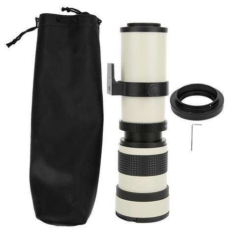 망원경 망원 렌즈 백색 420-800mm 개구 F8.3-16 수동초점 줌 캐논 EF 마운트, 자세한 내용은 참조, 1개