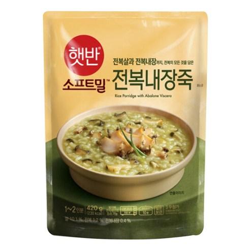 비비고 전복내장죽, 420g, 10개