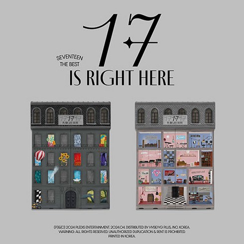 세븐틴디어버전 - [포켓더스타]세븐틴 / 17 IS RIGHT HERE: SEVENTEEN BEST ALBUM 베스트 앨범(버전선택), HEAR(핑크)