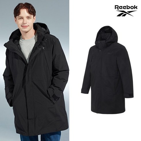 2023년 가성비 최고 리복롱패딩 - REEBOK NEW 리복 6LAYER 후드 남성 롱패딩블랙 남성블랙 RAMEJEL17/00