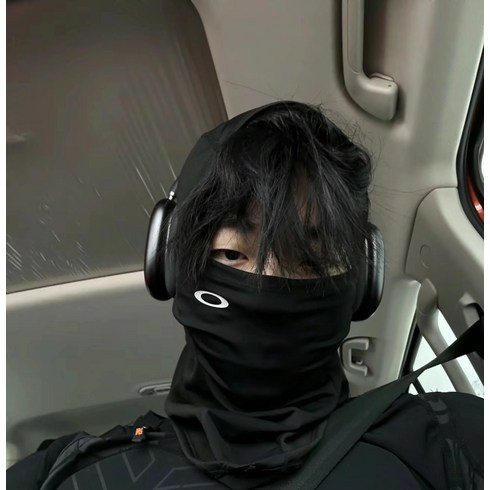 공구 스노우보딩 바라클라바 오클리 백우드 라이딩, 블랙