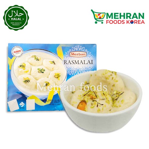 MEZBAN Rasmalai (Cheese Dumplings in creamy sauce) 20pcs 1kg 라스말라이, 1개, 1000g