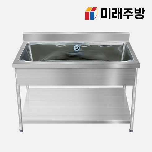 업소용싱크대 - 업소용 싱크대 1200 배수구 세트 씽크대 개수대 수전, 1200 1조 올, 배수구 포함, 냉온 수전 포함, 1개