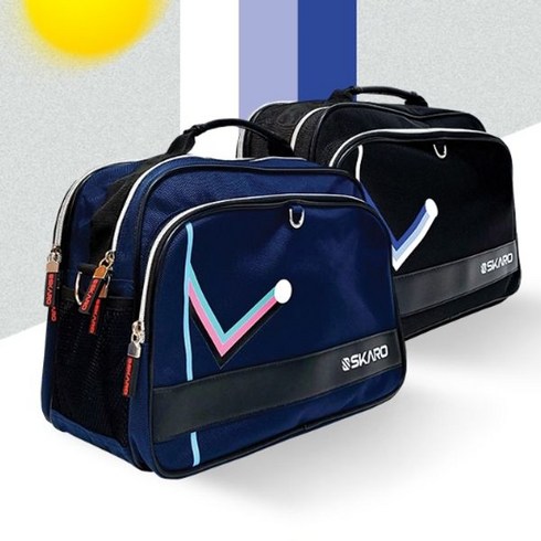 스카로 스포츠 가방 숄더백 보스턴백 탁구 운동 가방, 네이비
