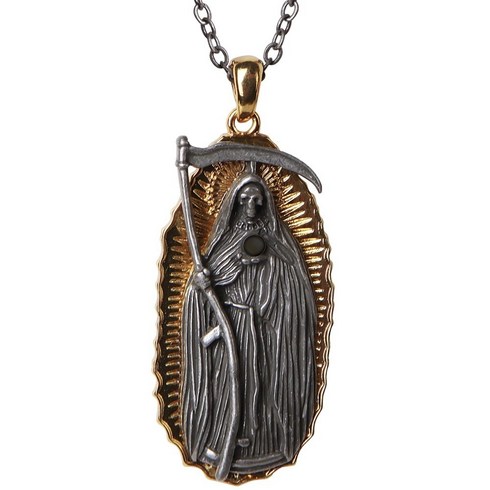 테무 - Pacific Giftware Day of the Dead Santa Muerte Necklace Pacific Giftware 망자의 날 산타 무에르테 목걸이