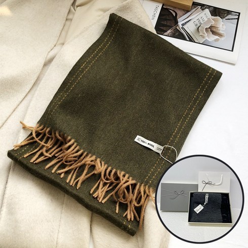 베레본 100%WOOL 양면머플러 6color(선물포장)