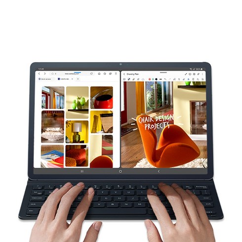 갤럭시탭s9fe플러스키보드 - 삼성 정품 갤럭시 탭S9 플러스 키보드 슬림 키보드 북커버 EF-DX810 (탭S9 FE 플러스 호환), (EF-DX810UBKGKR), 블랙