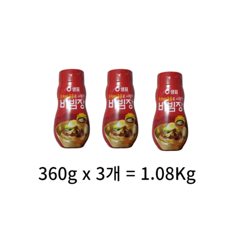 샘표비빔장 - 샘표 동치미국물로 시원한 비빔장, 1.08kg, 4개