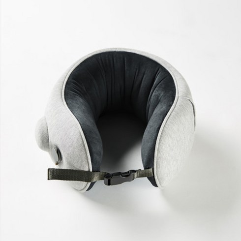 컴먼저니 에어 펌프 목베개 담요, 그레이