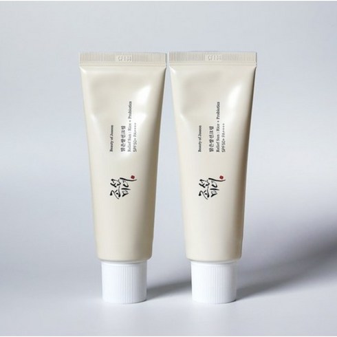 조선미녀 맑은쌀 선크림 1+1 Beauty of joseon Suncreen cream 유기자차 선크림, 2개, 50ml