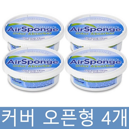 탈취제 - 네이처스에어스펀지 탈취제 커버오픈형 본품, 227g, 4개