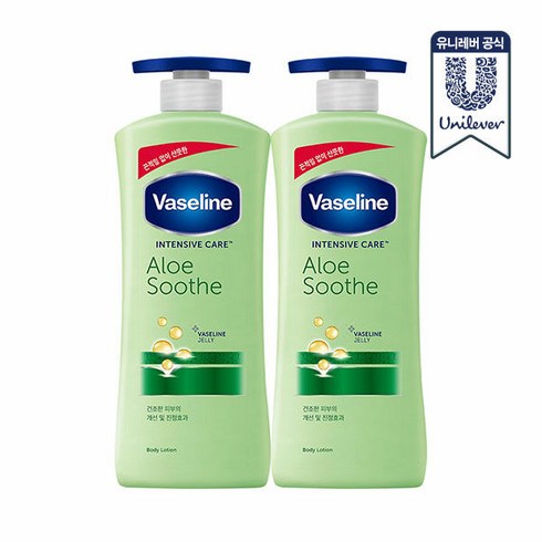 바세린로션 - 바세린 인텐시브 케어 알로에 수드 로션, 600ml, 2개