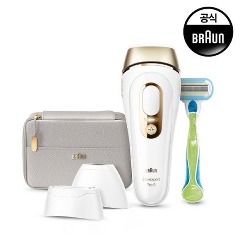 브라운 BRAUN IPL 제모의료기기 PL5257 (본체+헤드 3개+파우치+면도기), IPL PL5257 (BF14)