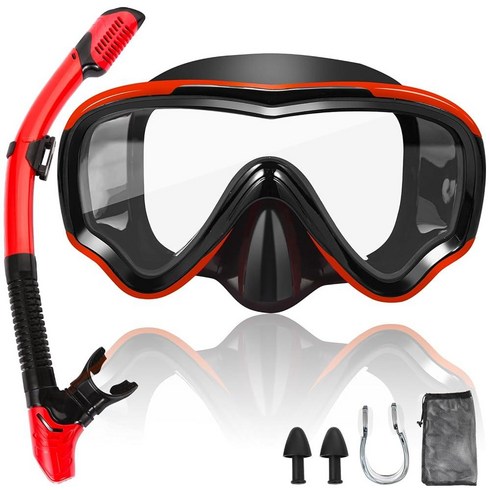 padi프리다이빙강사과정 - 김서림방지 드라이탑Snorkeling Gear for Adults - Swyrmalith Anti-Fog Lenses 180°Panoramic Wide View Snorke