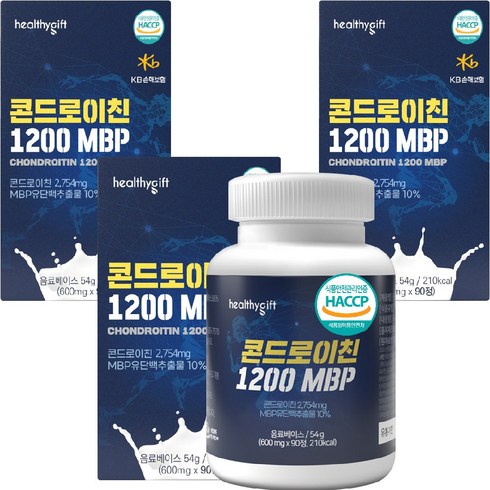 콘드로이친 1200 MBP 식약처 HACCP 인증, 90정, 3개