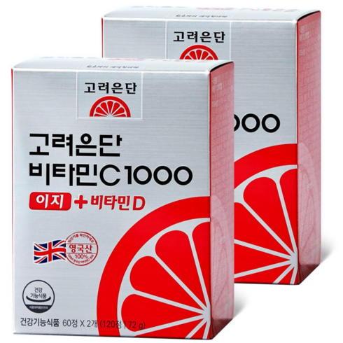 비타민C1000 이지비타민D 6박스 12개월분 - 고려은단 비타민C1000 이지 + 비타민D 120정, 2개