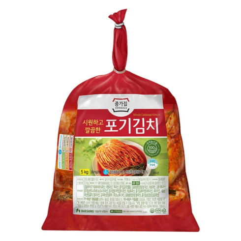 종가집김치 [종가집]포기김치5kg, 5kg, 1개