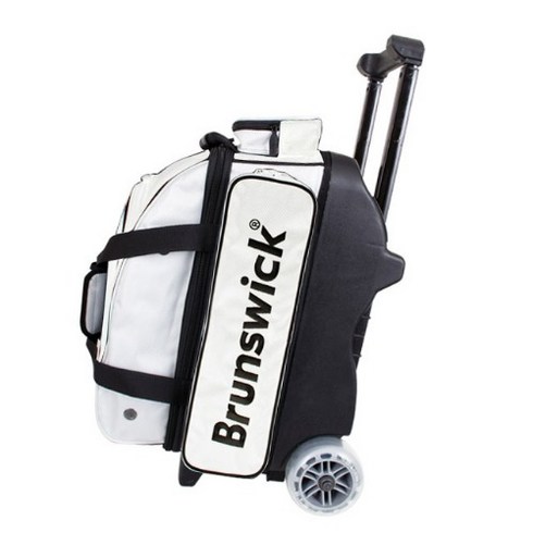 [브런스윅 크라운 포밍 크리너] 브런스윅 프로 2볼 롤러백 볼링가방 볼링용품, 블랙+화이트, 크라운 크리너