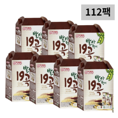 삼육두유 발아현미 19곡 7박스(190mlX112팩)곡물두유, 190ml, 112개